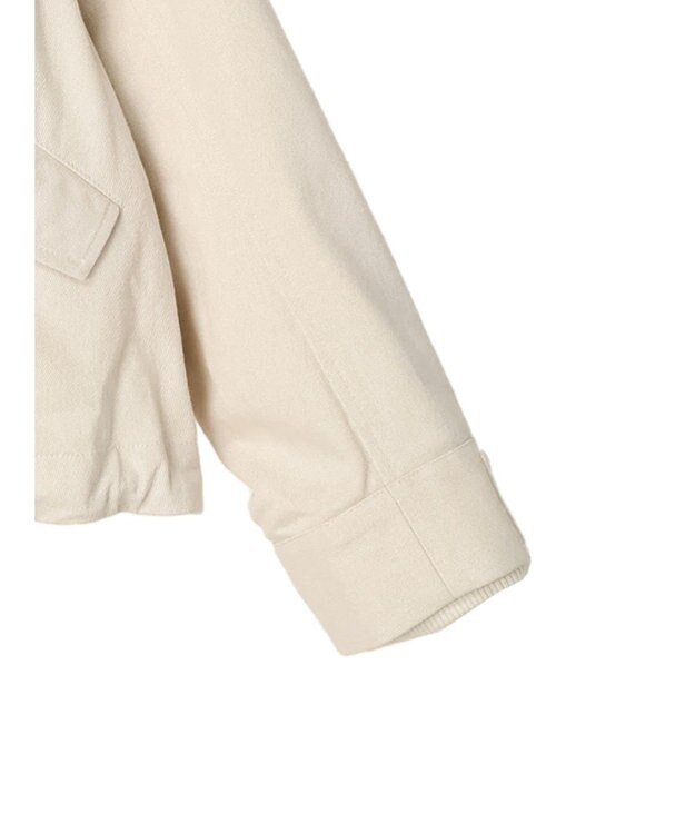 earth music&ecology パーカー付きミリタリーブルゾン Ecru