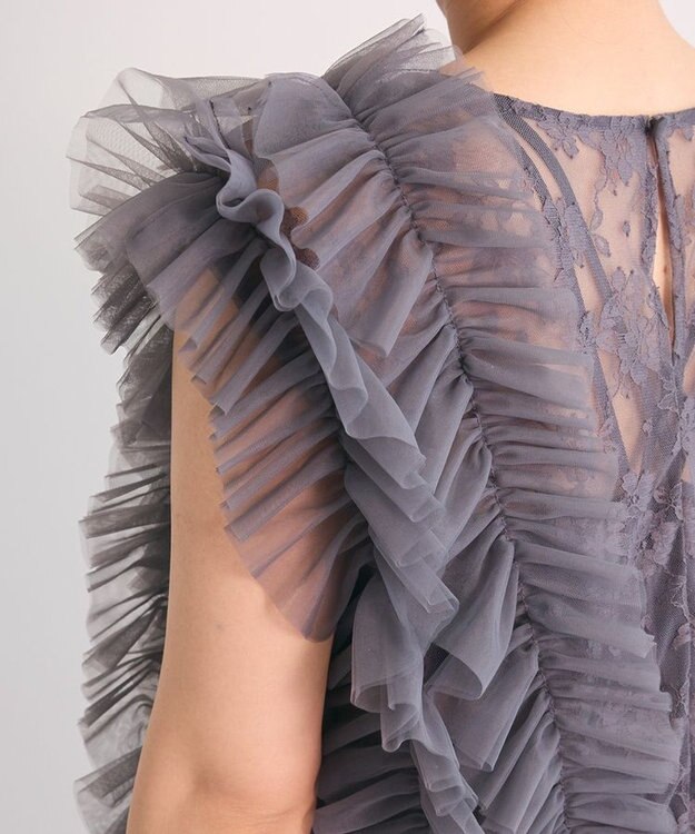 Green Parks ・Ｒａｉｌｍｅ　ＳＥＴ２点　レースブラウス＆ワンピ Charcoal Gray