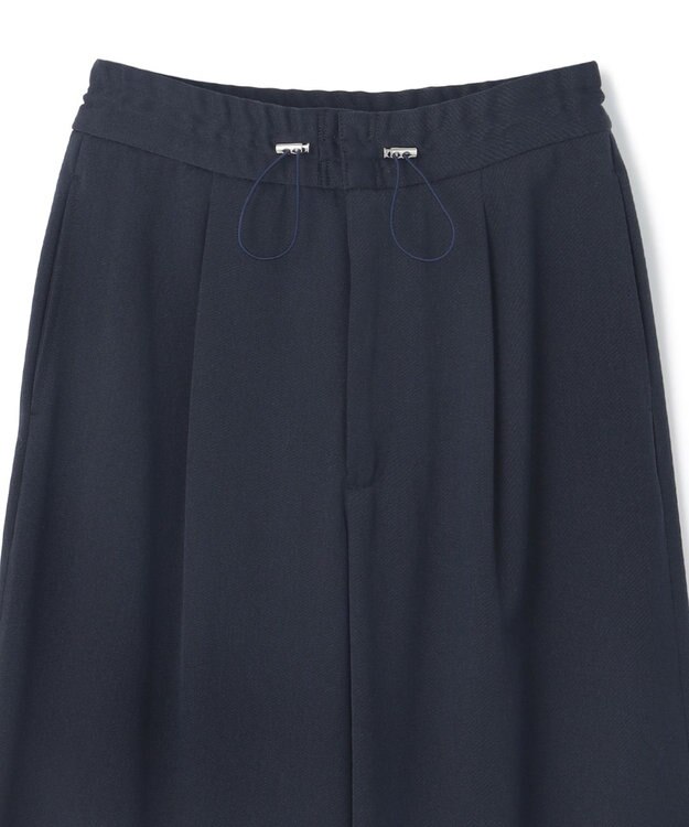 uncrave 【洗える】ギャバジン ドロストパンツ（uncrave WHITE） ネイビー