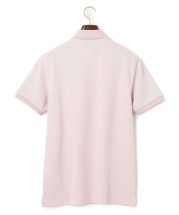 J.PRESS MEN 【大人気】アメリカンコットン鹿の子ボーダー バックブルポロシャツ ライラック系1