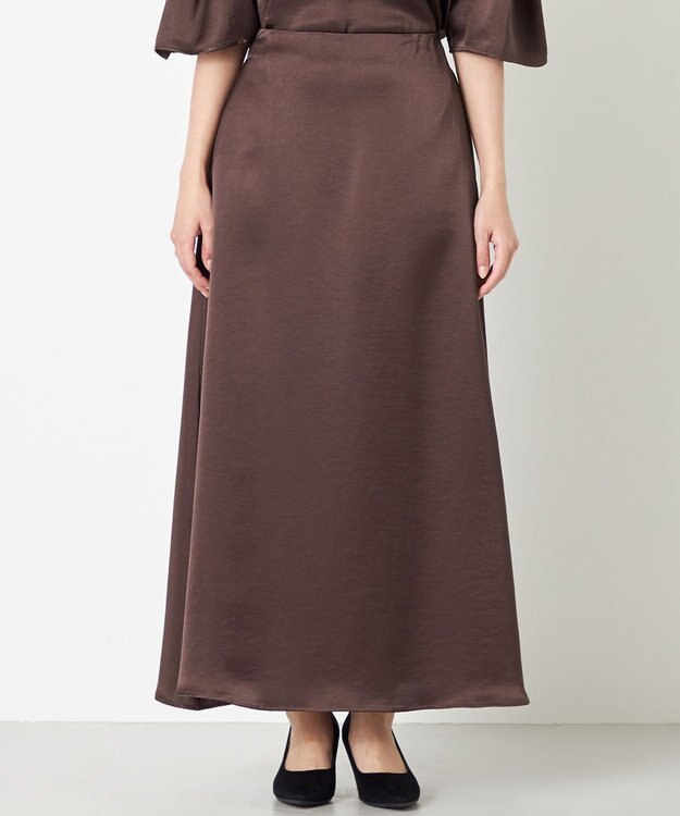 NAVE 【ReNAVE】タンブラーサテン スカート ブラウン系