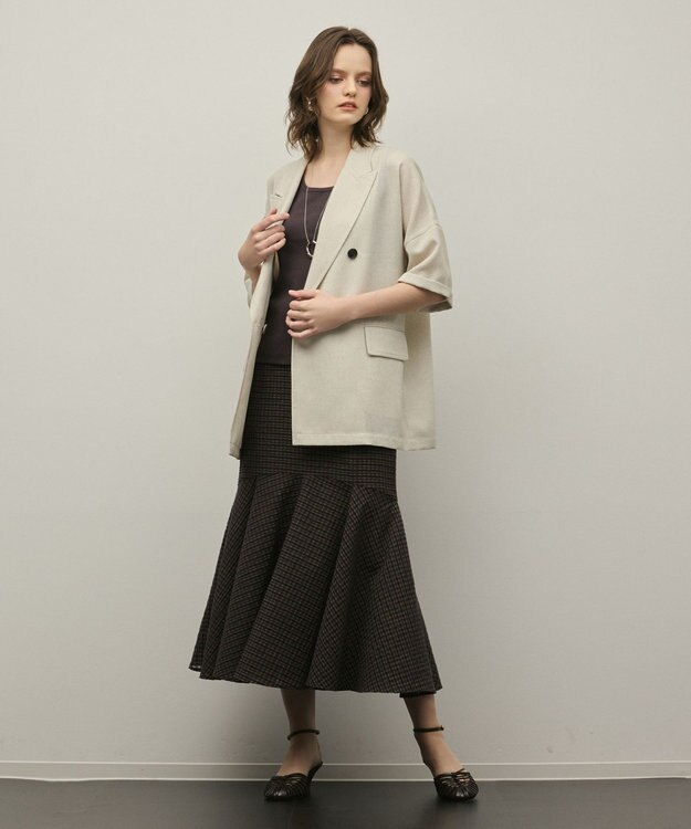 GRACE CONTINENTAL ドルマンテーラードジャケット ベージュ