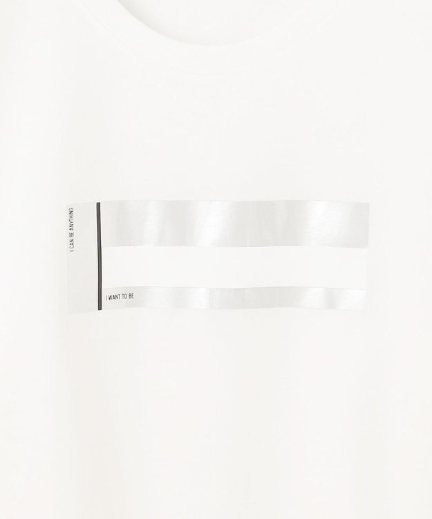 ICB シンプルジャージープリントTシャツ オフホワイト系