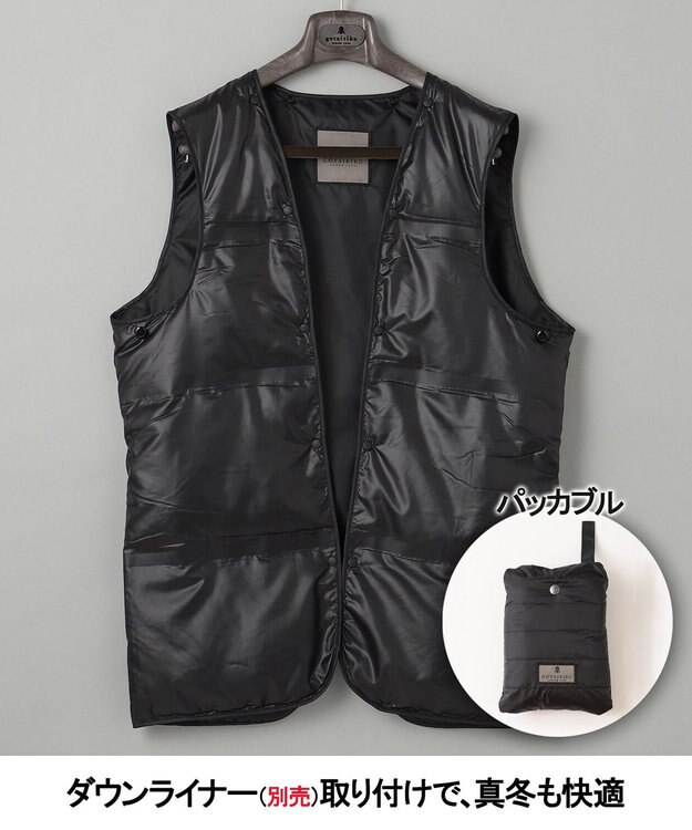 GOTAIRIKU 【シーンレスに対応】ブライトシャンブレーミリタリーパーカ コート ブラック系8