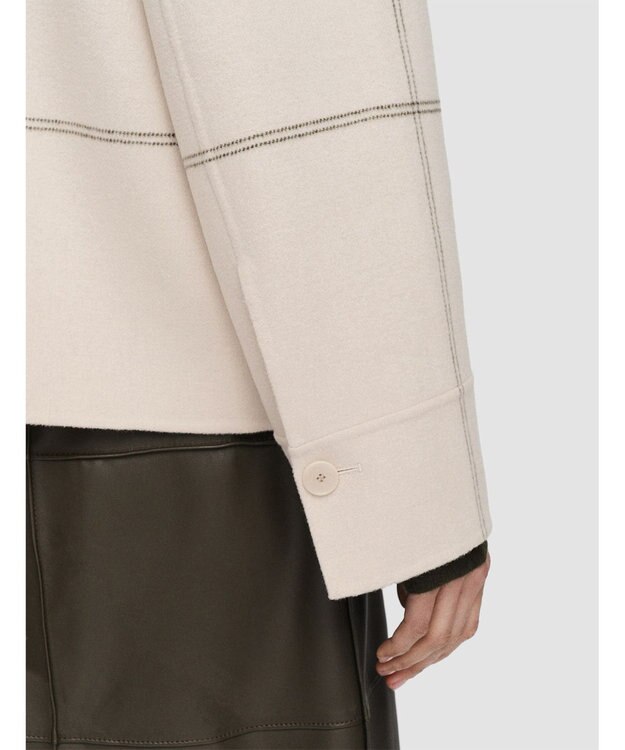 JOSEPH ダブルフェイスタータン　ショートコート Oat Combo