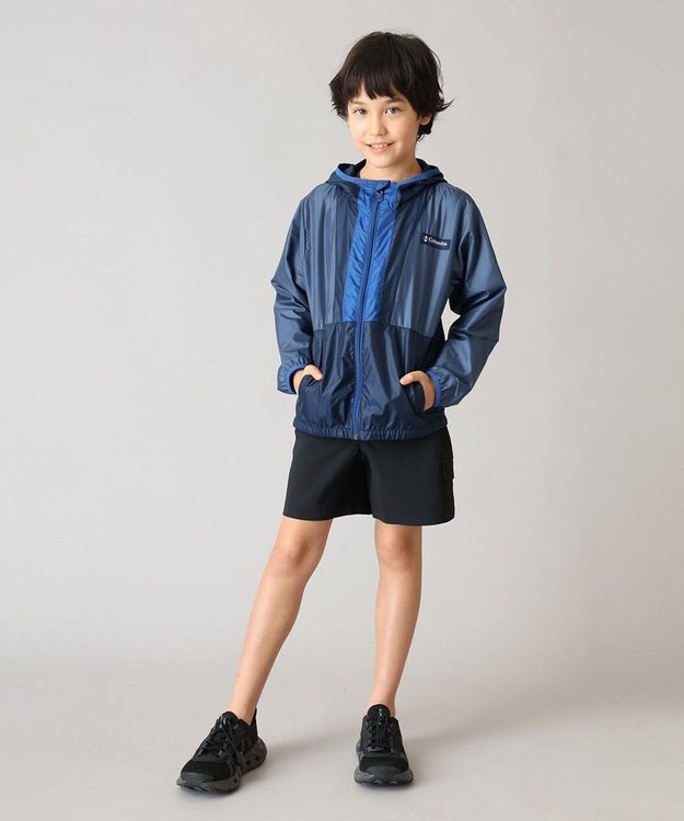 Columbia Columbia/ キッズアイテム/ バックボウルIIフーデッドウィンドブレーカー /コロンビア Dark Mountain Coll Navy Mountain Blue