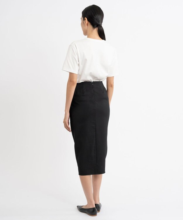 23区 S 【エステータ】ウールダブルクロス  スカート ブラック系