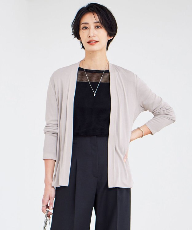 ICB 【WEB限定カラーあり・接触冷感・UVカット】PINION ショートカーディガン トープ系