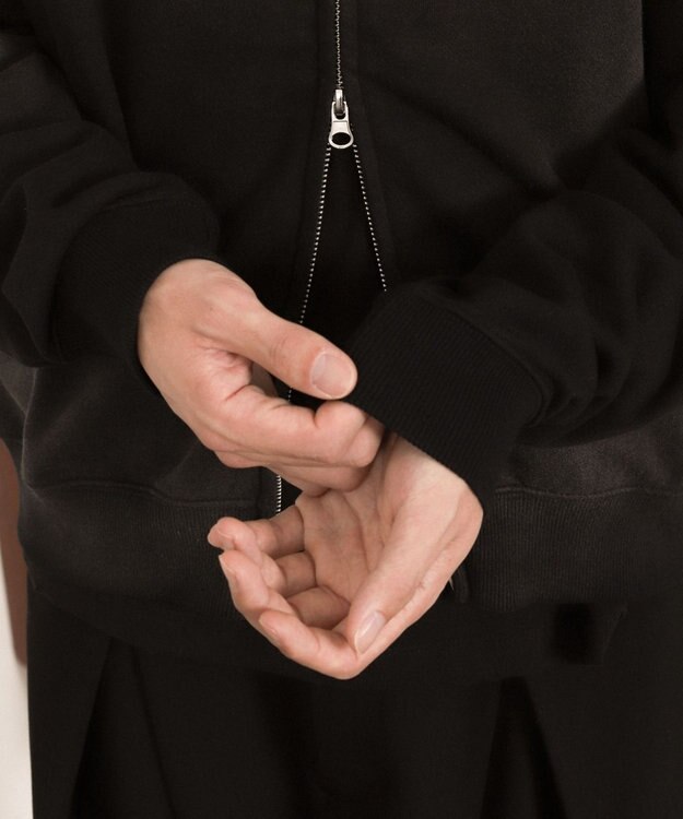 WEGO ブラストダブルZIPスウェットカーディガン ブラック