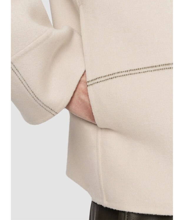 JOSEPH ダブルフェイスタータン　ショートコート Oat Combo