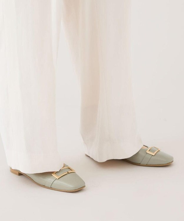 REGAL FOOT COMMUNITY 【リーガルレディース】F90R 晴雨兼用フラットパンプス フラットシューズ ライトグリーン