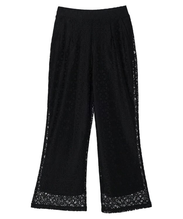 Green Parks 格子柄レースパンツ Black