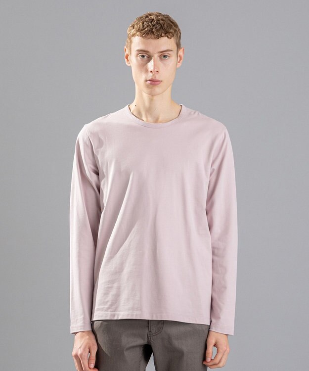 JOSEPH HOMME スビンソフトジャージー　クルーネック長袖Ｔシャツ ローズ系