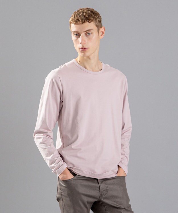JOSEPH HOMME スビンソフトジャージー　クルーネック長袖Ｔシャツ ローズ系