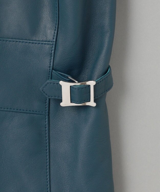 GOTAIRIKU 【24AW新作】シープレザー シングルカラーブルゾン ダルブルー系