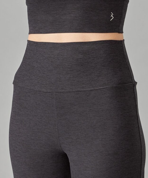 Chacott Peach Mokuストレートパンツ ダークグレー杢