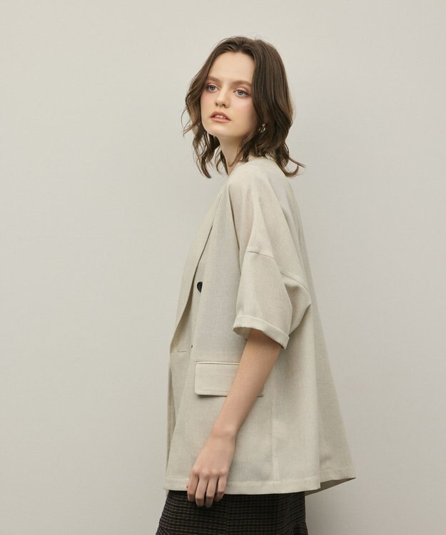 GRACE CONTINENTAL ドルマンテーラードジャケット ベージュ