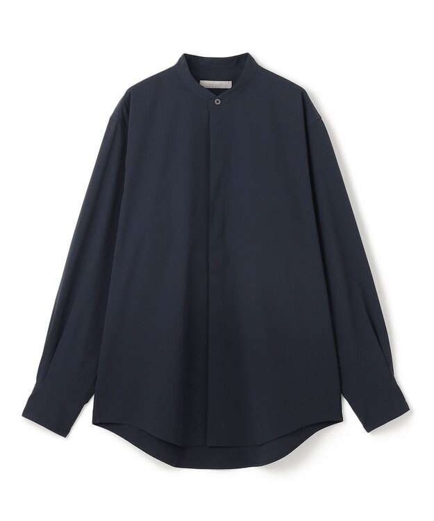 UNFILO MENS コンフォートシャツ バンドカラー ネイビー