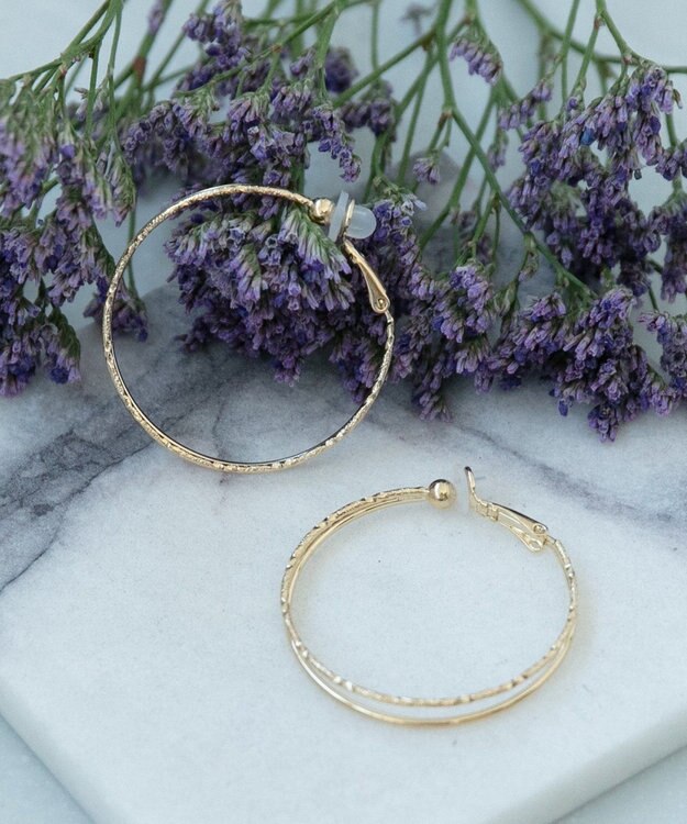 Phoebe パラレルフープイヤリング　ゴールド ゴールド