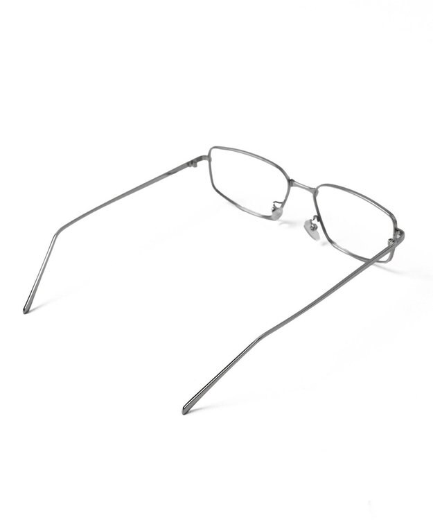 WEGO メタルフレームスクエアアイウェア シルバー