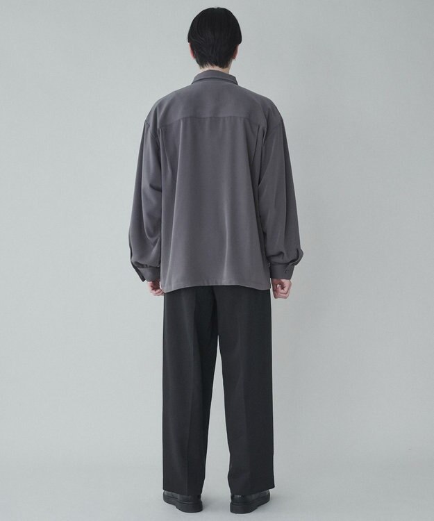 WEGO トロミBIGシャツ ダークグレー