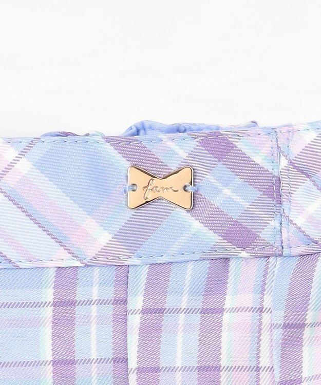 ANY KIDS プリーツ スカパン サックスブルー×チェック