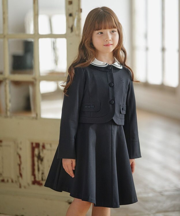 組曲 KIDS 【110-140㎝】KUMIKYOKU NAVY ジャンパースカート ネイビー系