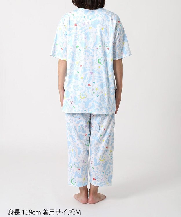 tsumori chisato SLEEP ツモリチサト パジャマ 5分袖 半袖 8分丈 レディース UDT166 /ワコール サックス