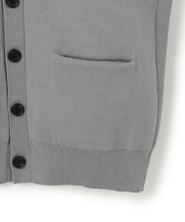 UNFILO MENS 【男女兼用/新色追加】スウェットライク ニットカーディガン [24年秋冬商品] ライトグレー