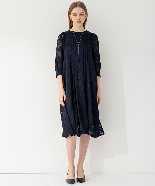 23区 S 【APPLAUDIR】フローラルオパール ドレス ネイビー系