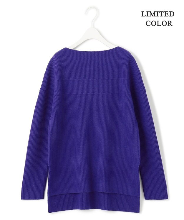 ICB 【WEB限定カラーあり】ウールカシミヤ ボートネックニット ロイヤルブルー系【WEB限定】