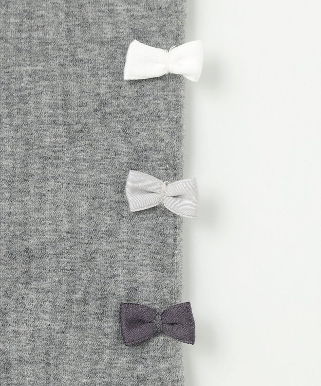 組曲 KIDS 【150-160㎝】ストレッチ天竺 レギンス グレー系