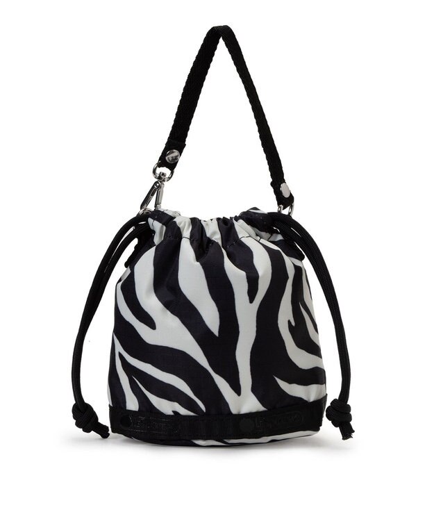 LeSportsac DRAWSTRING BUCKET CHARM/クリームブラックゼブラ クリームブラックゼブラ