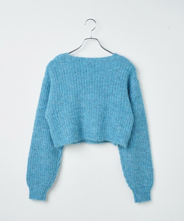 WEGO アンサンブルニットリボンカーデ ブルー