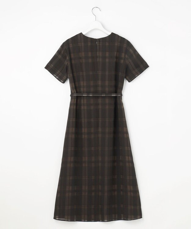 J.PRESS LADIES S シャドーチェック ワンピース ダークブラウンチェック系3