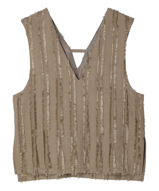 Green Parks デザインＶネックベスト Khaki