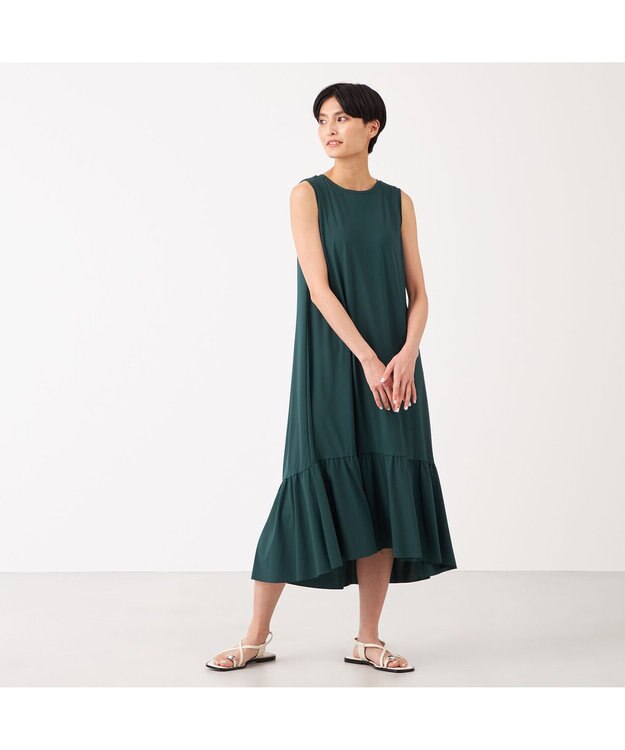 Chacott Chacott BALANCE ライトノースリーブワンピース ボトルグリーン