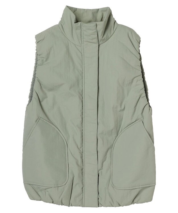 Green Parks 中わたスタンドカラーベスト Olive