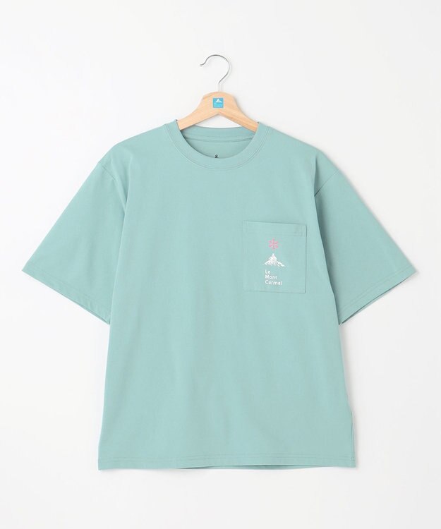 SHARE PARK LADIES 【UVカット・吸水速乾・ストレッチ・軽量 】ロゴポケットTシャツ（S・Mサイズ） サックスブルー系