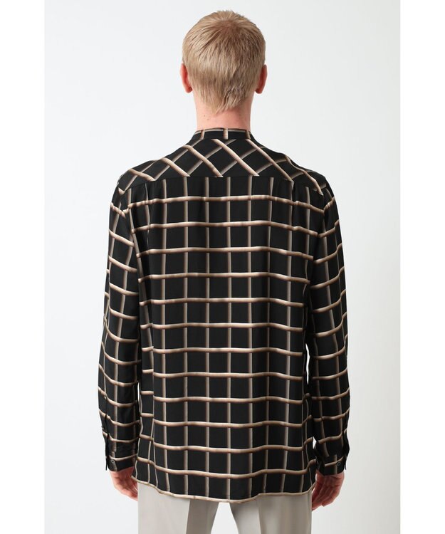 DAKS ウィンドウペーンチェックシャツ ブラック