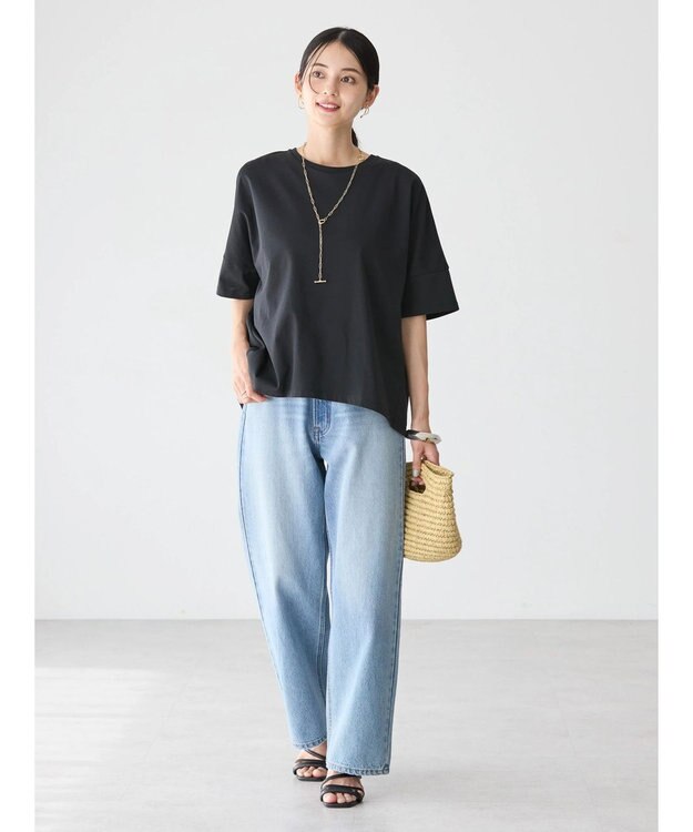 AMERICAN HOLIC 接触冷感バックタックカットプルオーバー Black