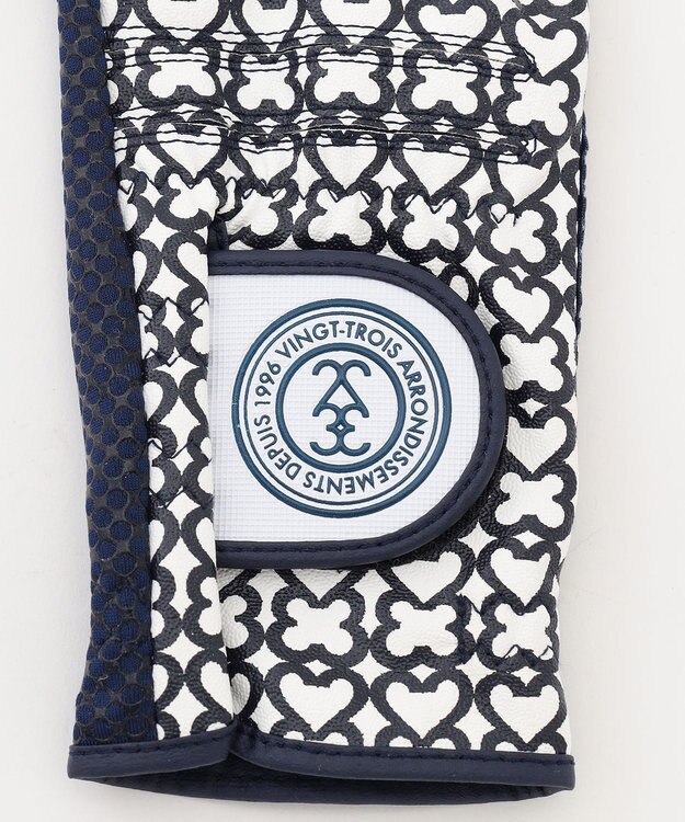 23区GOLF 【WOMEN】手元を華やかに！モノグラム 合皮 グローブ ネイビー系5