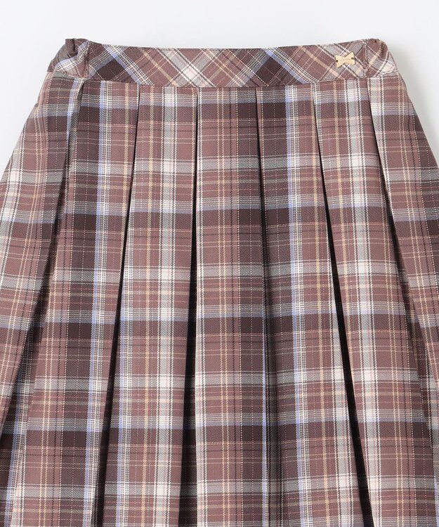 ANY KIDS チェック プリーツ スカパン ブラウン系