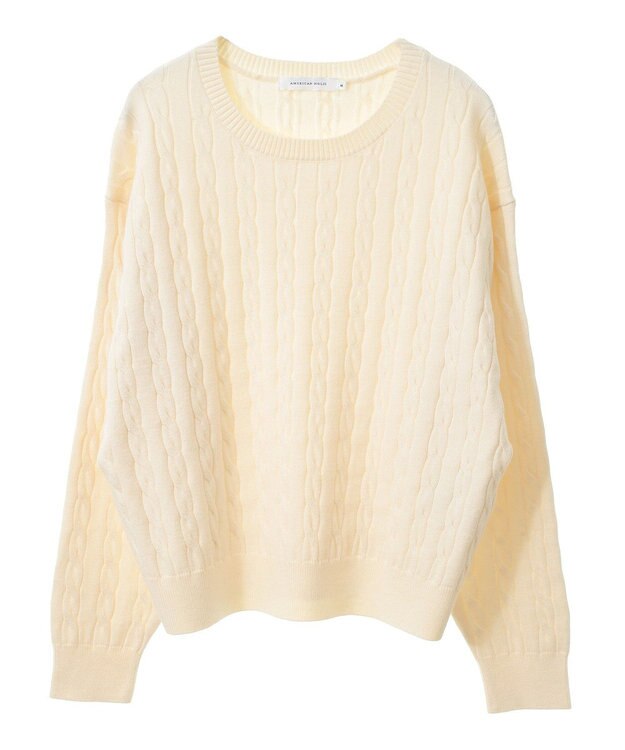 AMERICAN HOLIC バイパチケーブルニットプルオーバー Ivory