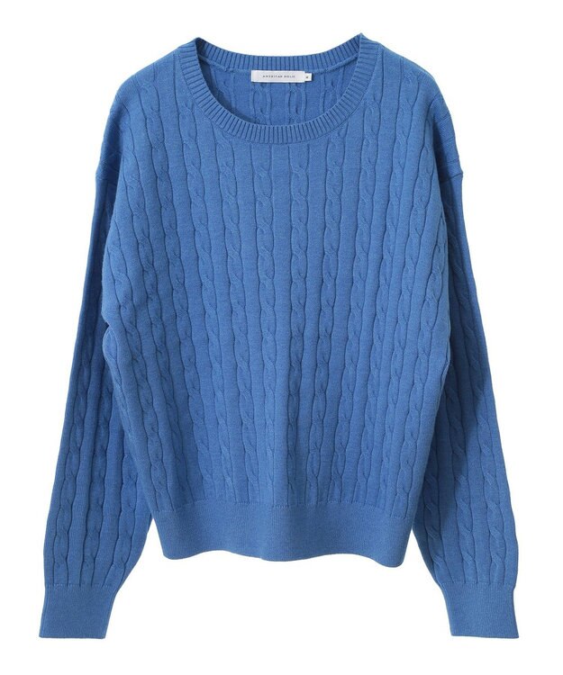 AMERICAN HOLIC バイパチケーブルニットプルオーバー Blue