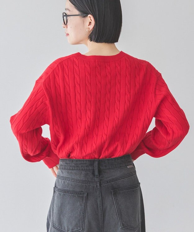 AMERICAN HOLIC バイパチケーブルニットプルオーバー Red
