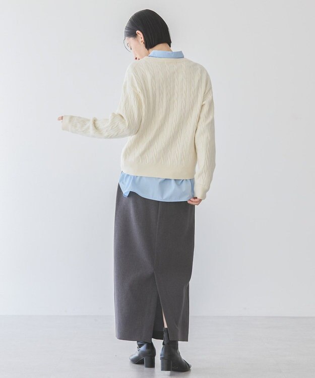 AMERICAN HOLIC バイパチケーブルニットプルオーバー Ivory