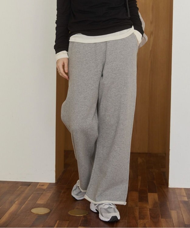 WEGO 【ANGIE VINTAGE/セットアップ対応】ワイドスウェットパンツ 杢グレー