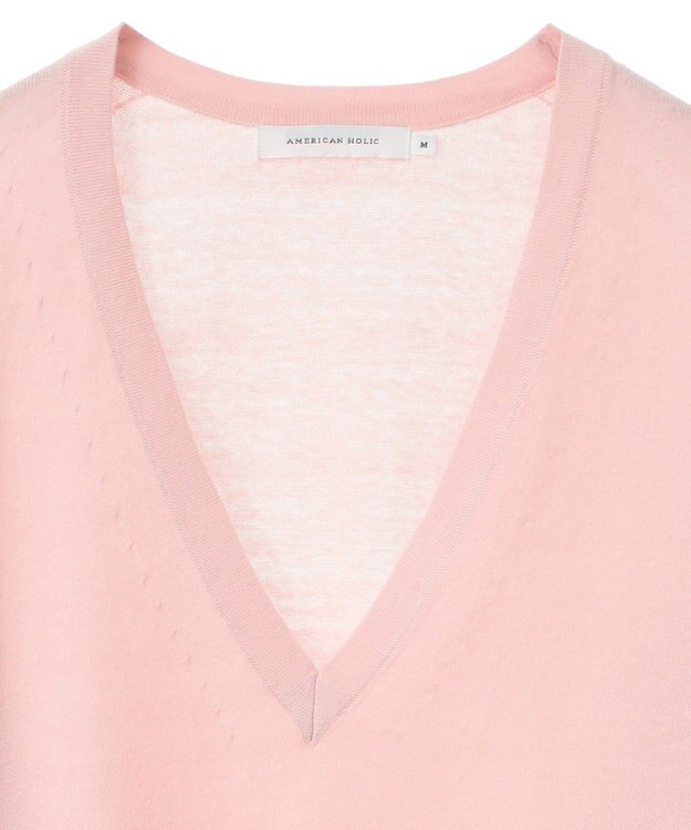 AMERICAN HOLIC Ｖネックニットプルオーバー Pink