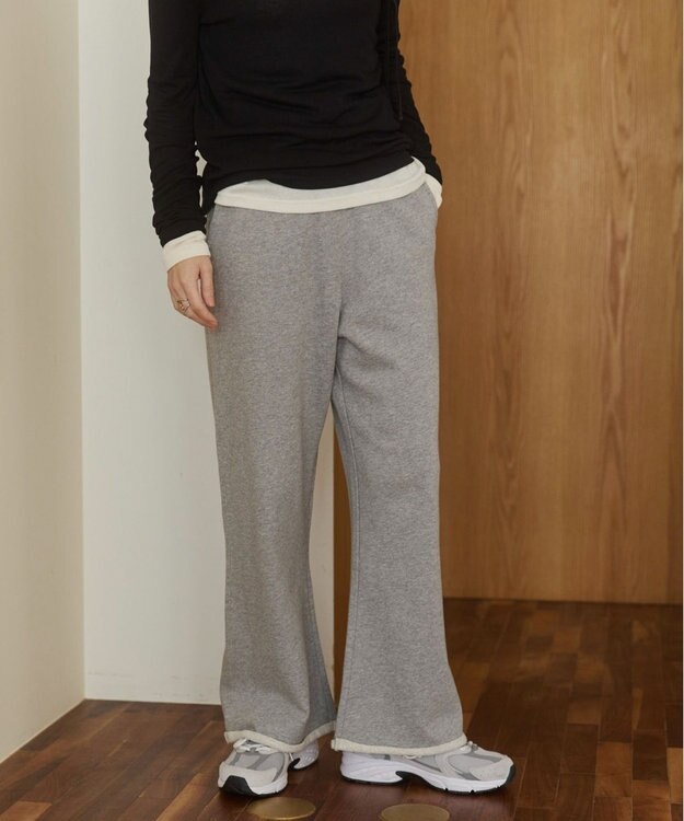 WEGO 【ANGIE VINTAGE/セットアップ対応】ワイドスウェットパンツ 杢グレー